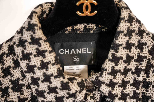 VESTE TWEED CHANEL PIED DE POULE