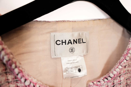 VESTE CROISEE CHANEL TWEED ROSE