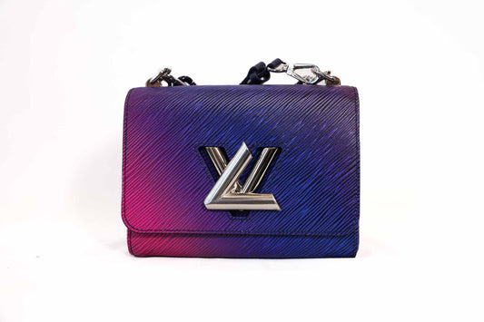 SAC TWIST CUIR EPI ROSE BLEU