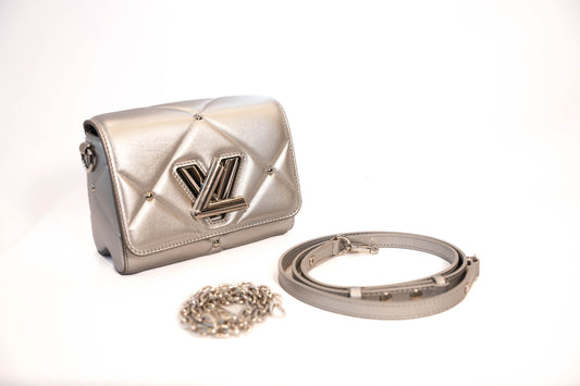 MINI TWIST CUIR EPI ARGENTE