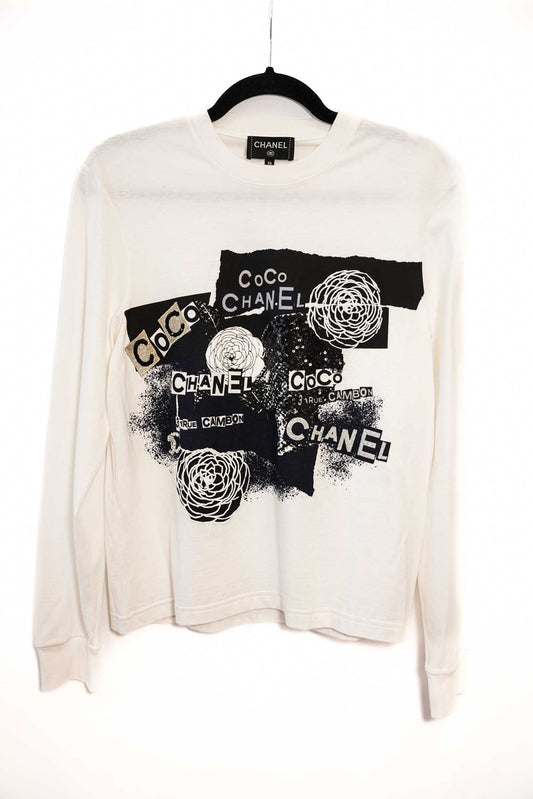 T. SHIRT EN COTON BLANC CHANEL