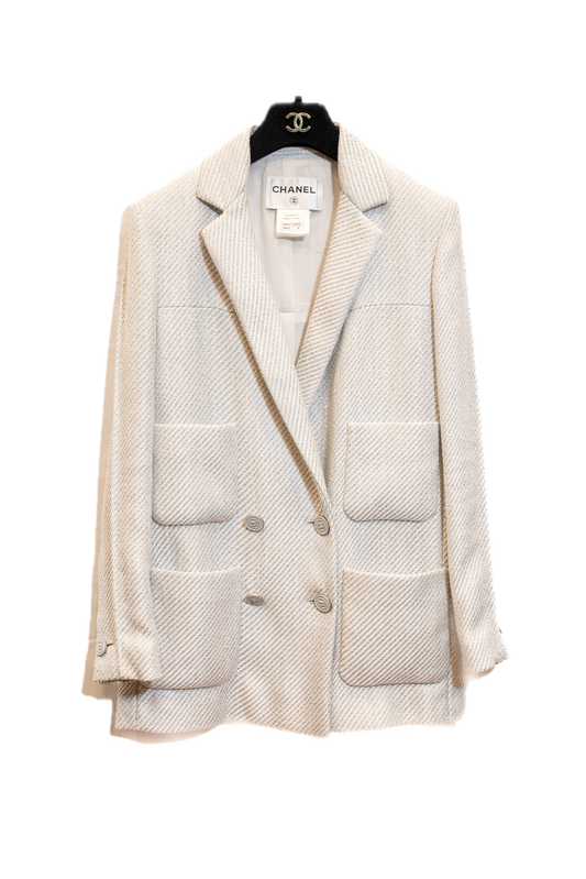 VESTE CHANEL BLANC IRISE