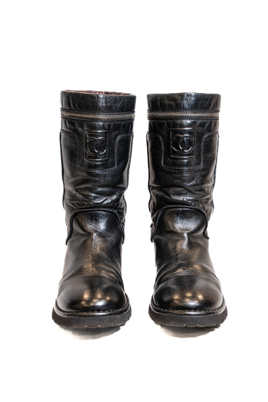 BOTTES NOIRES CHANEL
